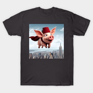 When fez wearing pigs fly T-Shirt